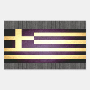 Sun kissed Greece Flag Rectangular Sticker