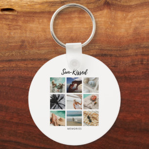 Sun-Kissed Memories Photo Collage Key Ring