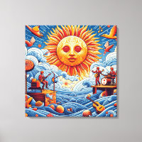 Sun-Kissed Ocean Jam: Vibrant Music Festival Art