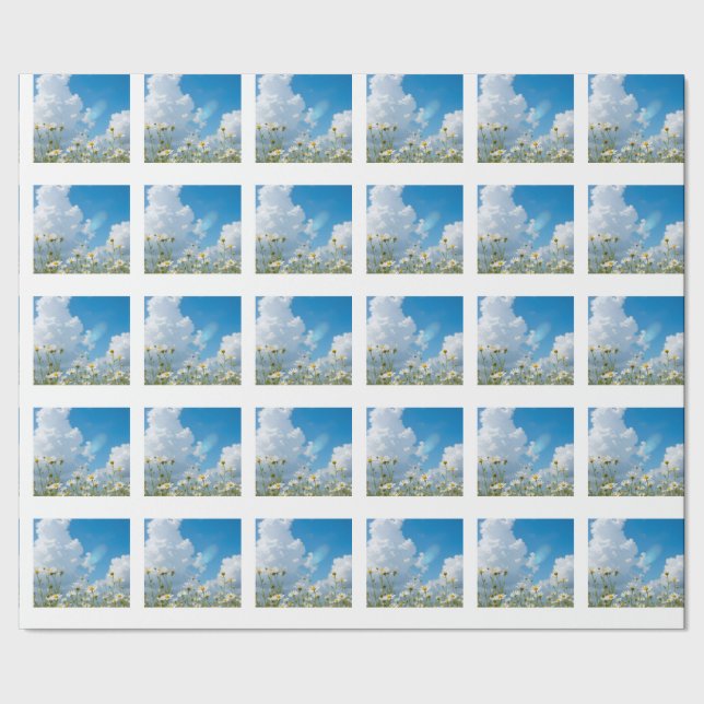 Sun-Kissed Petals Wrapping Paper (Seam)