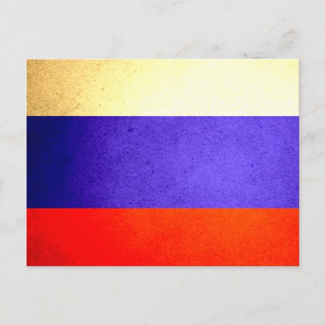 Sun kissed Russia Flag Postcard (Front)