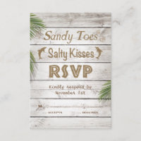 Sun Kissed Sandy Toes Salty Kisses RSVP