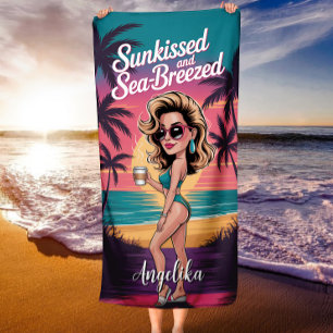 Sun Kissed Sea Breezed Tropical Beach Aesthetic Towel