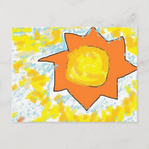 sun kissed sky paint postcard