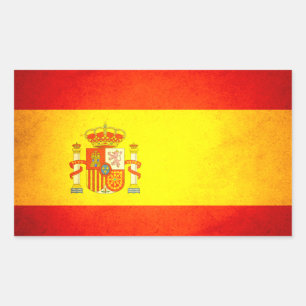 Sun kissed Spain Flag Rectangular Sticker