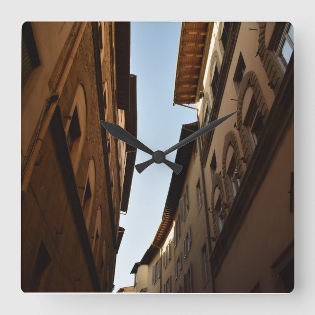 Sun-kissed Street Square Wall Clock (Front)