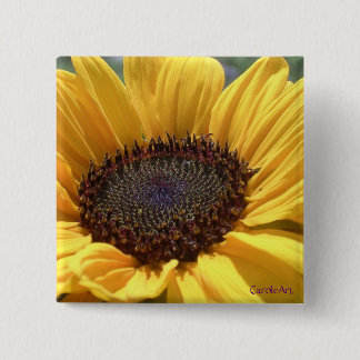 Sun-Kissed Sunflower 15 Cm Square Badge