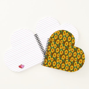 Sun-Kissed Sunflower Delight – Seamless Floral Notebook