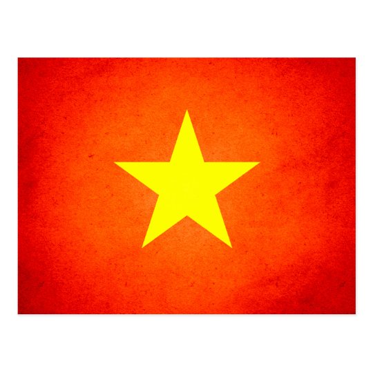 Sun kissed Vietnam Flag Postcard