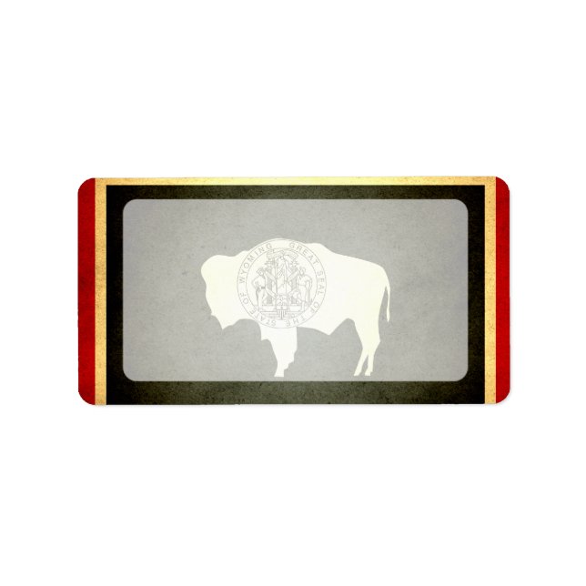 Sun kissed Wyoming Flag Label (Front)