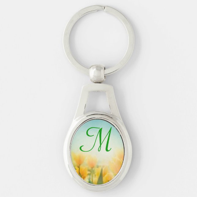 Sun Kissed Yellow Tulips Key Chain (Front)