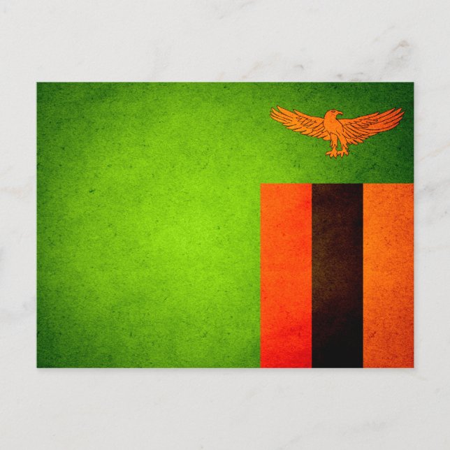 Sun kissed Zambia Flag Postcard (Front)