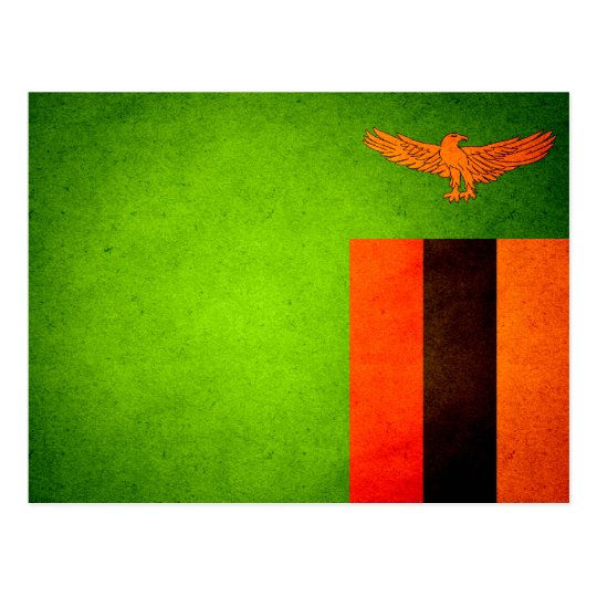 Sun kissed Zambia Flag Postcard