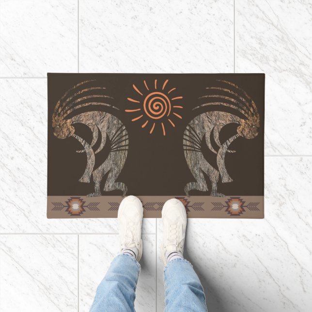 Sun Kokopelli Southwest Doormat (Indoor)