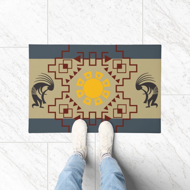 Sun Kokopelli Southwestern Doormat (Indoor)