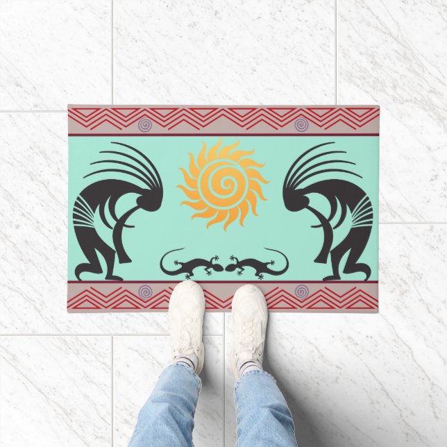 Sun Kokopelli Southwestern Doormat (Indoor)