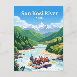 Sun Kosi River Nepal Postcard