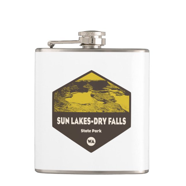 Sun Lakes-Dry Falls State Park Washington Hip Flask (Front)