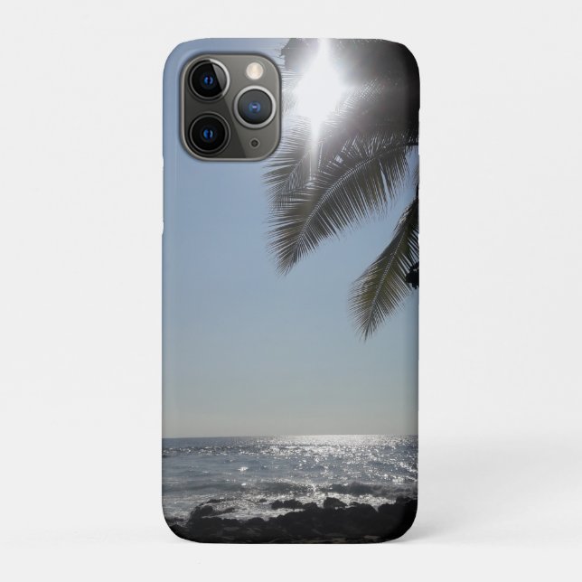 Sun lit Palm Tree Ocean   Case-Mate iPhone Case (Back)