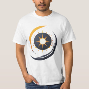 Sun Logo: Black and Yellow Swirl T-Shirt