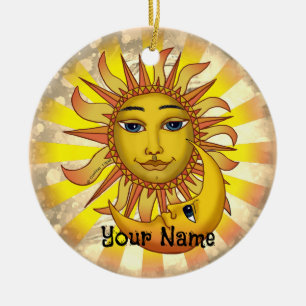 Sun Loves Moon  Ceramic Tree Decoration
