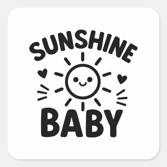 Sun-loving sticker for babies and children (Front)