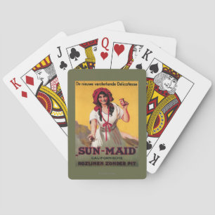 Sun-Maid California Raisin Poster Playing Cards