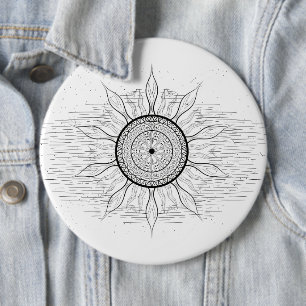 Sun Mandala 1 6 Cm Round Badge