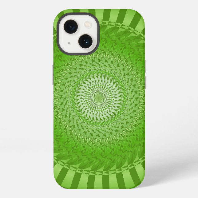 Sun Mandala green iPhone Case (Back)