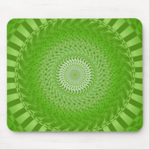 Sun Mandala green Mouse Mat
