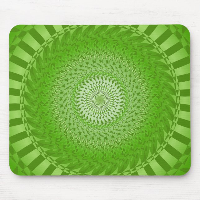Sun Mandala green Mouse Mat (Front)
