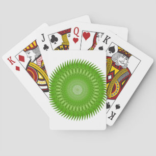 Sun Mandala green Playing Cards