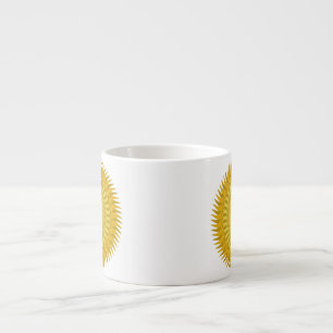 Sun Mandala in Yellow Espresso Cup