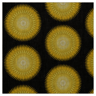 Sun Mandala in Yellow Fabric