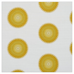 Sun Mandala in Yellow Fabric