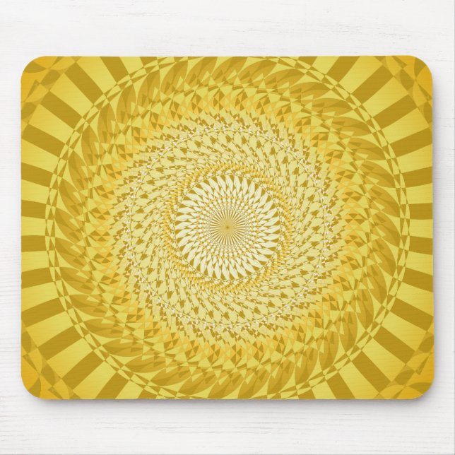 Sun Mandala in Yellow Mouse Mat (Front)