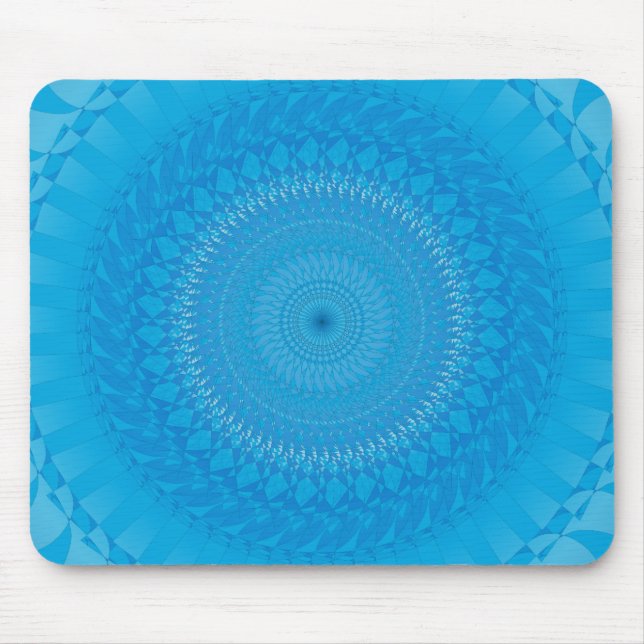 Sun Mandala Light blue Mouse Mat (Front)
