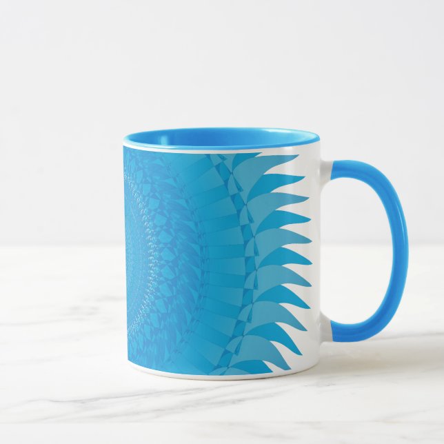 Sun Mandala Light blue Mug (Right)