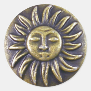 Sun Medallion Classic Round Sticker