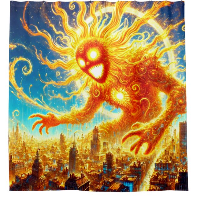 Sun Monster Shower Curtain (Front)