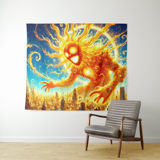 Sun Monster Tapestry (In Situ (Horizontal))