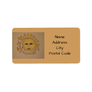 Sun Moon Address Labels