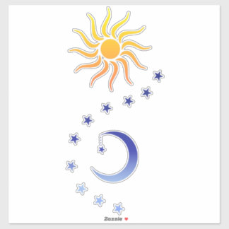 Sun, moon and stars