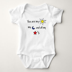 Sun Moon and Stars Baby Bodysuit