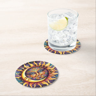 Sun Moon and Stars coasters