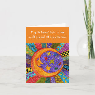 Sun, Moon and Stars Greeting Card