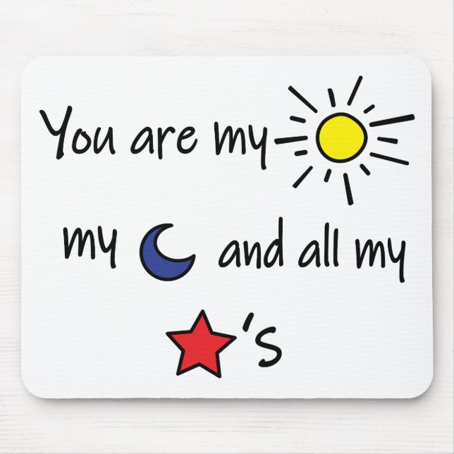 Sun-Moon-and-Stars Mouse Mat (Front)