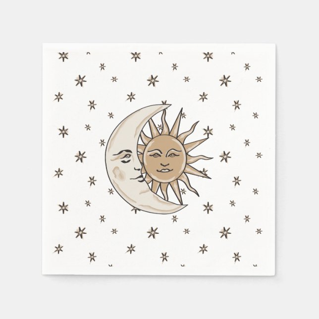Sun, Moon and Stars Napkin (Front)