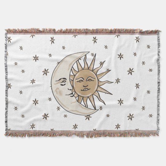 Sun, Moon and Stars Throw Blanket Zazzle.co.uk