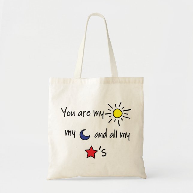 Sun-Moon-and-Stars Tote Bag (Front)